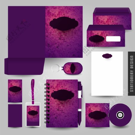 紫色笔记本VI设计
