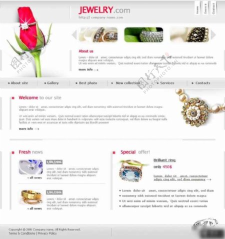 自然与珠宝企业网站模板