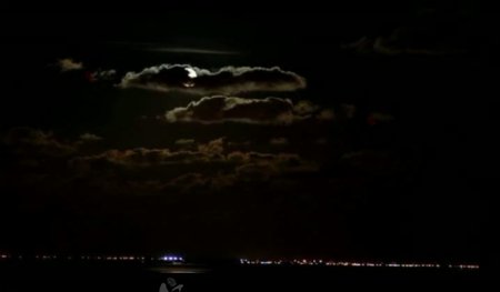 夜景月亮风景画视频图片