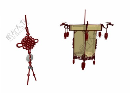 中式吊灯模型图片