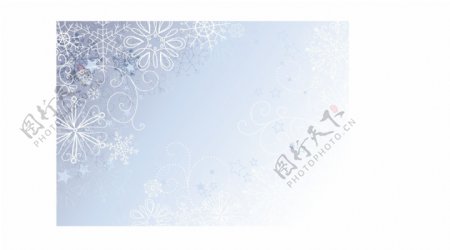 银蓝色的圣诞节雪花背景
