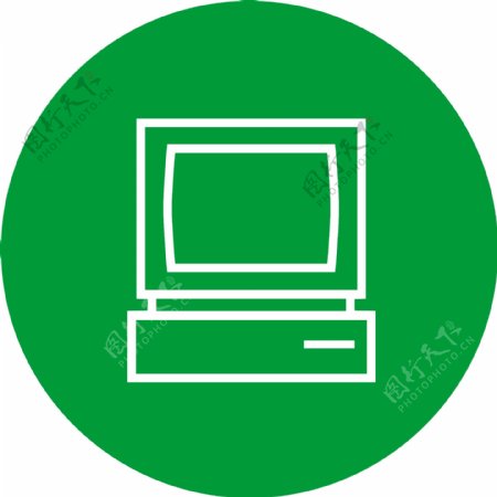 绿色电视图标