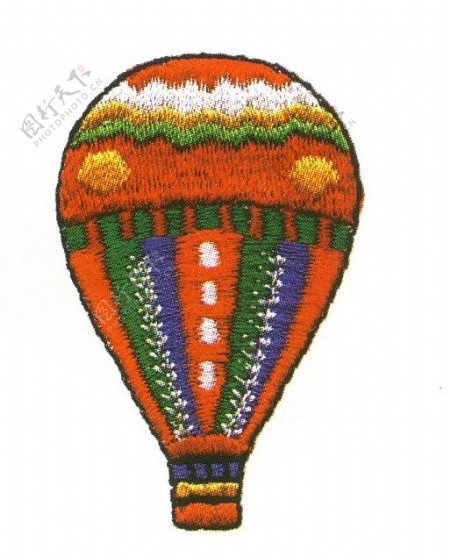 绣花热气球天灯孔明灯免费素材