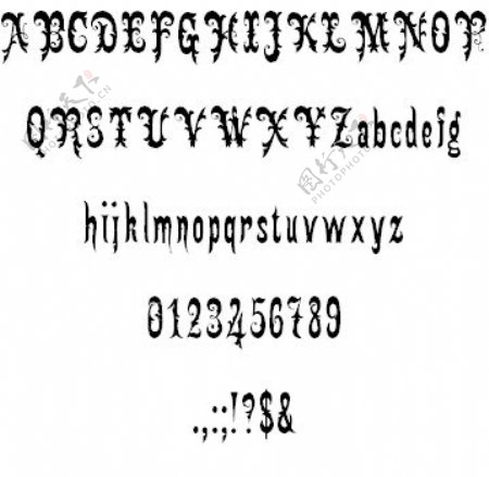 姜饼的维多利亚时代的字体