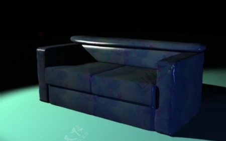 长皮沙发3D模型