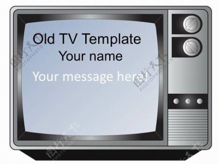 老式的电视机模板