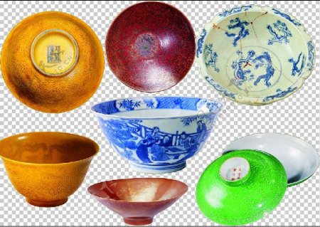 陶瓷碗木碗PSD图片
