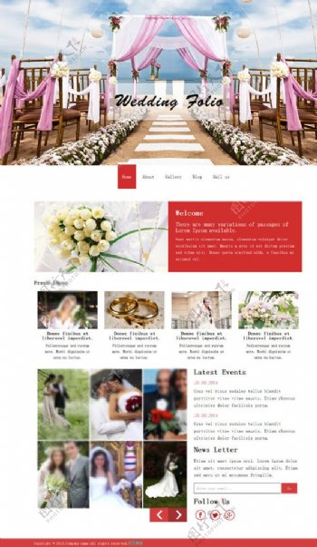 户外婚礼布置网站模板图片