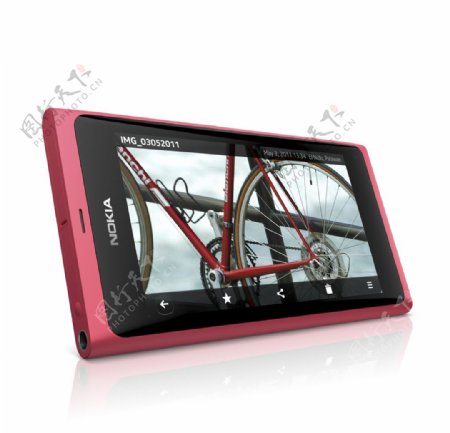 诺基亚N9手机红色图片