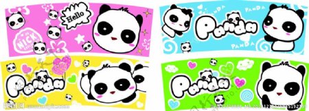 卡通熊猫PANDA图片