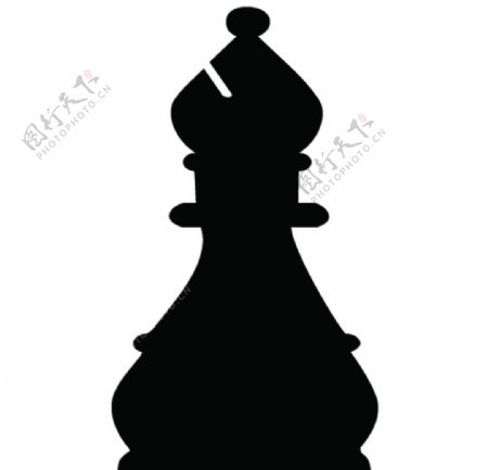 黑白剪影棋子图片