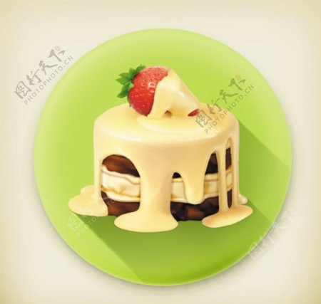 草莓蛋糕ICON图标图片