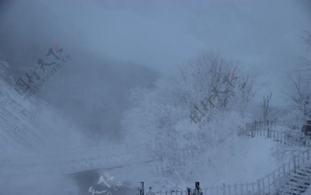 长白山雪景图片