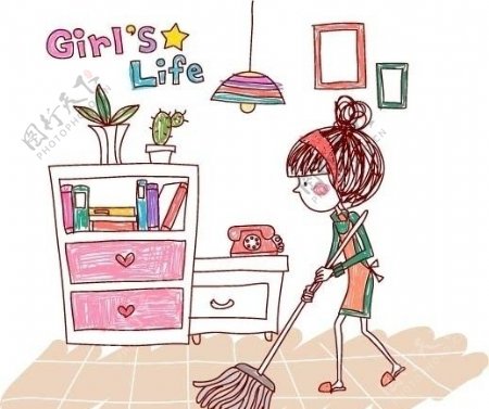 女生的生活GirlsLife打扫图片