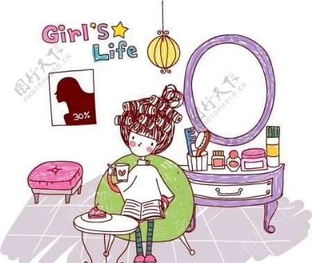 女生的生活GirlsLife烫头发图片