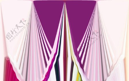 尖三角紫色条纹图片