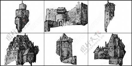 欧式建筑城堡笔刷