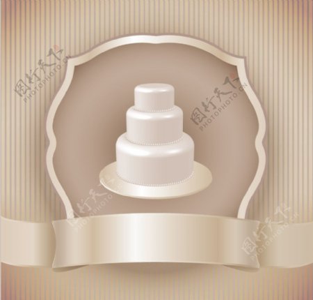 婚纱婚礼蛋糕背景图片