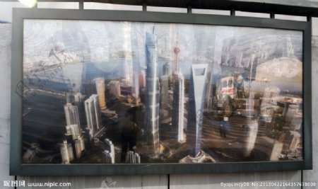 上海中心广告牌图片