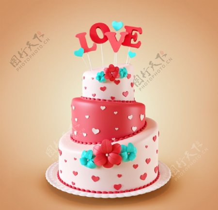 爱情蛋糕图片