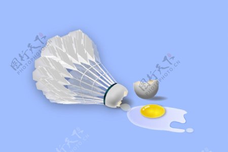 羽毛球鸡蛋创意组合AI图图片