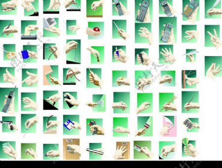 一些常用的矢量的手势图片