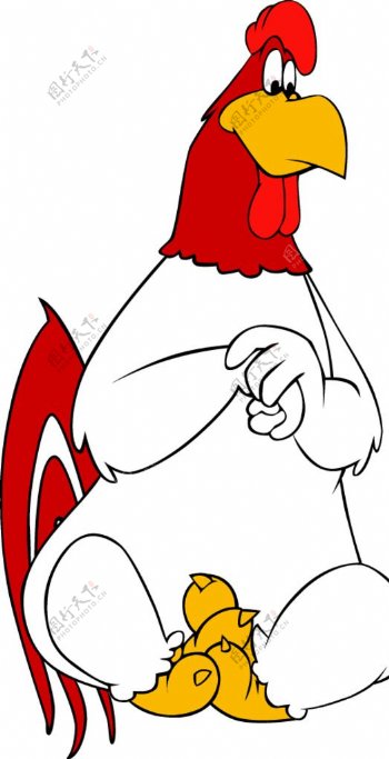 大公鸡幼儿园卡通角色图片