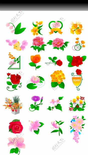 花卉矢量素材图片