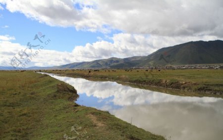 香格里拉纳帕海草原河图片