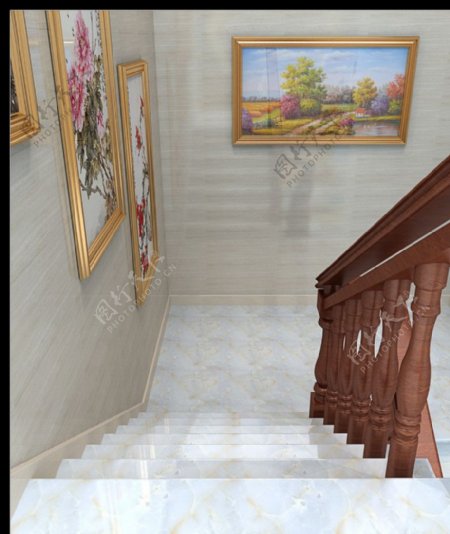 楼梯踏步效果图图片