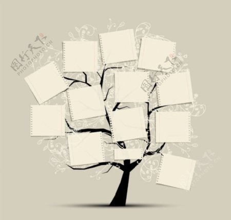 针孔纸花纹树木图片