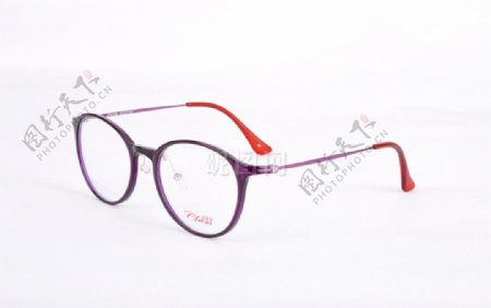 紫色眼镜架图片