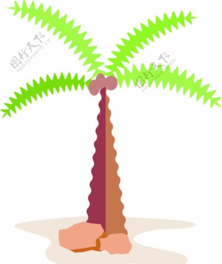椰树矢量图图片