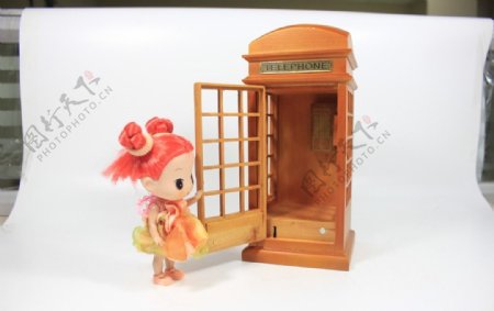 电话亭音乐盒图片
