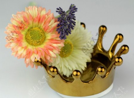 皇冠与花图片