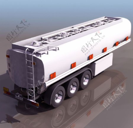 3D模型图库交通工具大卡车车厢拖车图片