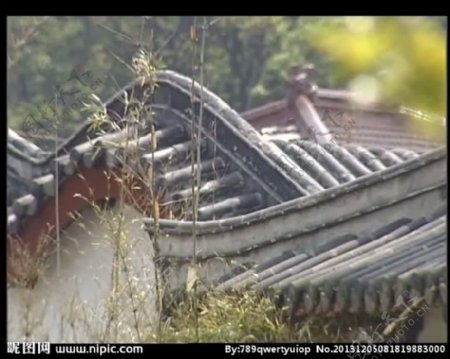 古建筑屋顶视频素材