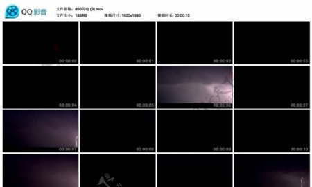 闪电风暴高清实拍视频素材