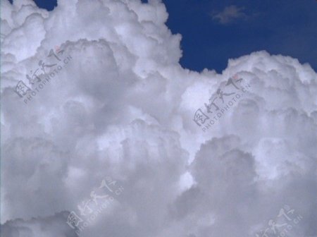 视频素材高空蓝天白云