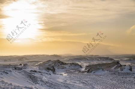 冰岛雪景图片