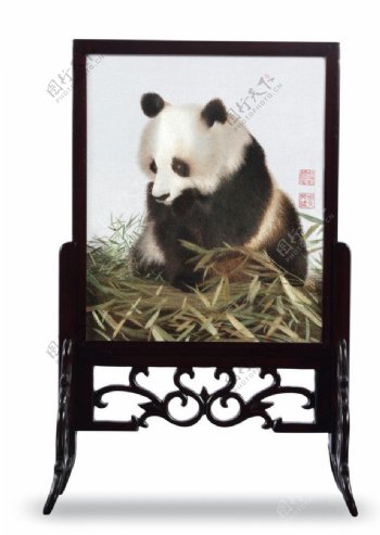 苏州刺绣熊猫图片