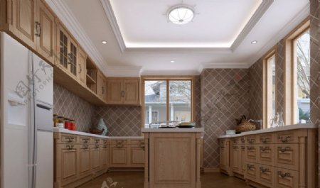 某欧式风格别墅厨房室内设计效果图图片