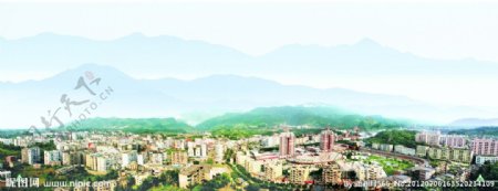 华蓥山市全景图图片