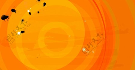 橙色平面动画背景素材