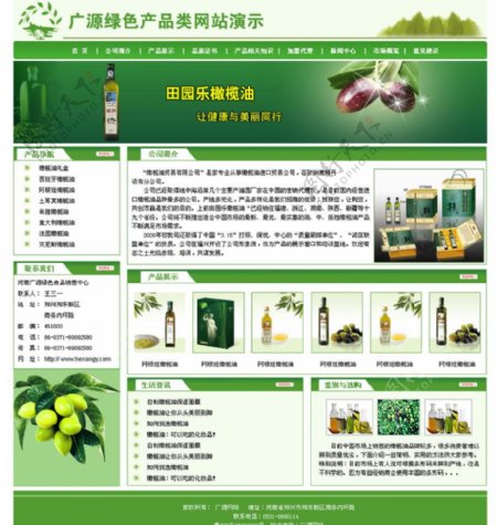 绿色食品类网站首页设计图片