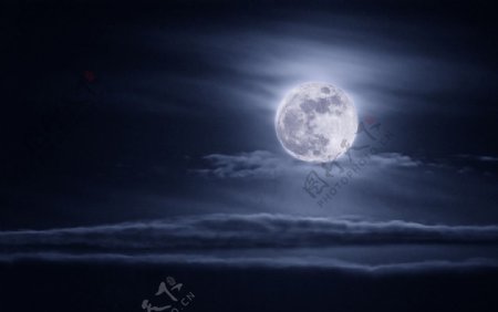 月亮夜景图片