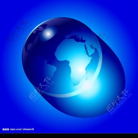 地球玻璃珠图片