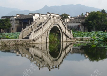 安徽宏村月湖桥图片