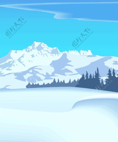 矢量雪山图片
