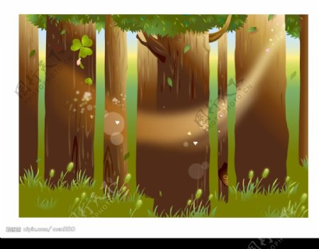 森林精灵主题韩国精美卡通矢量素材图片